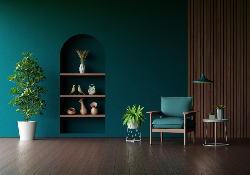armchair-green-living-room-with-copy-space